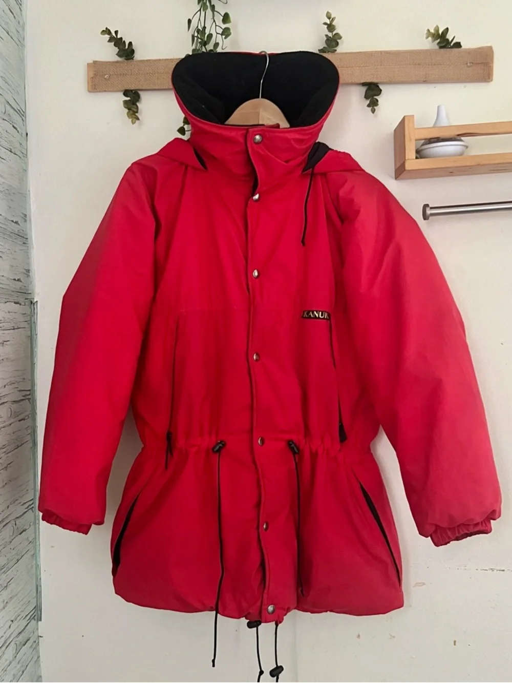 KANUK Vibrant Red Winter Coat | Size 2 | Unisex | Adjustable Waist - Picture 5 of 14